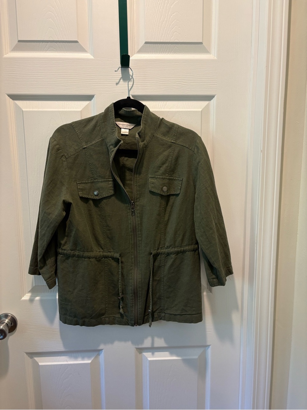 Christopher & Banks Petite Women’s Linen Blend Utility Jacket – P/S